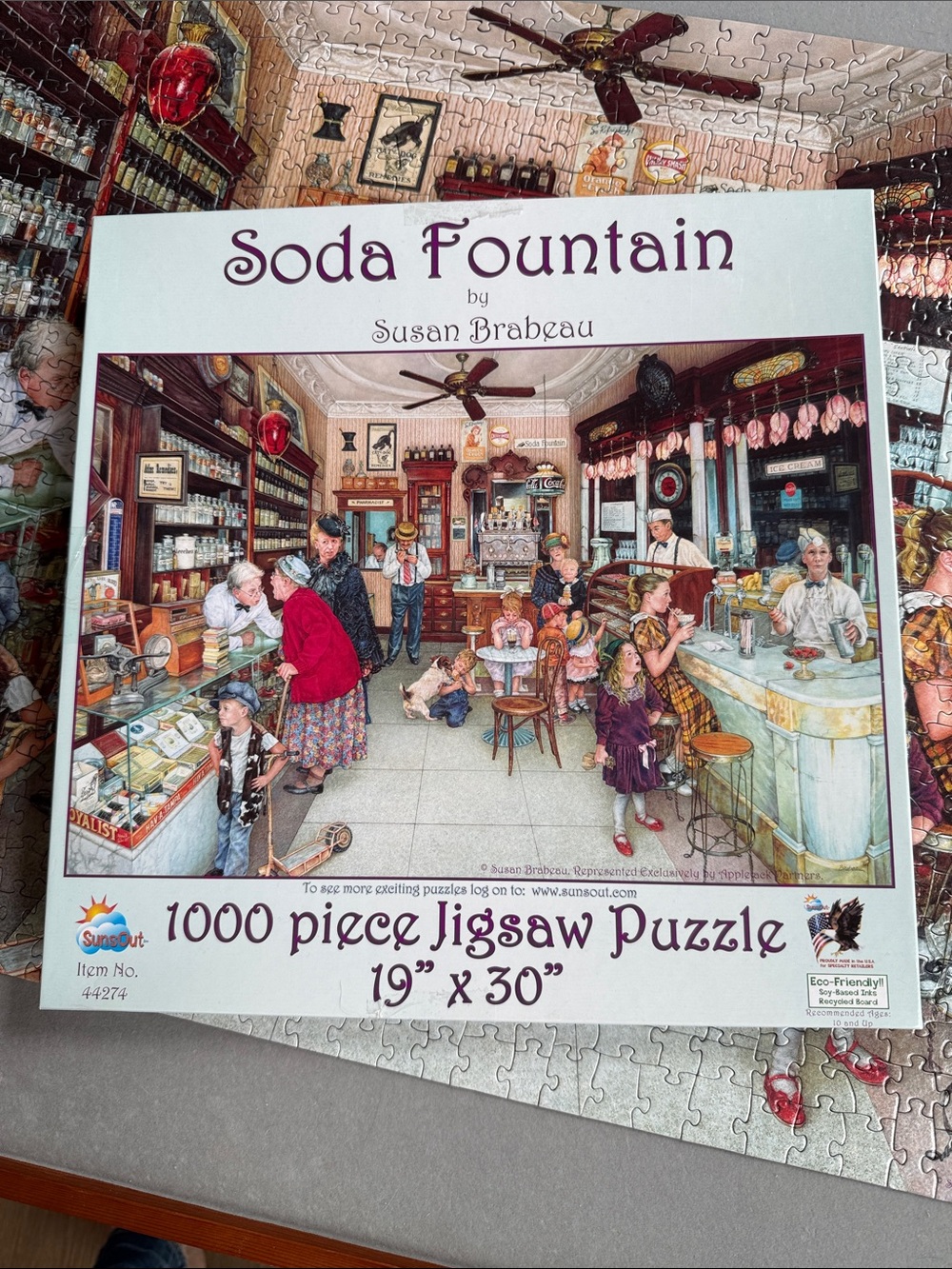 Soda Fountain 1000-Piece Jigsaw Puzzle by - White